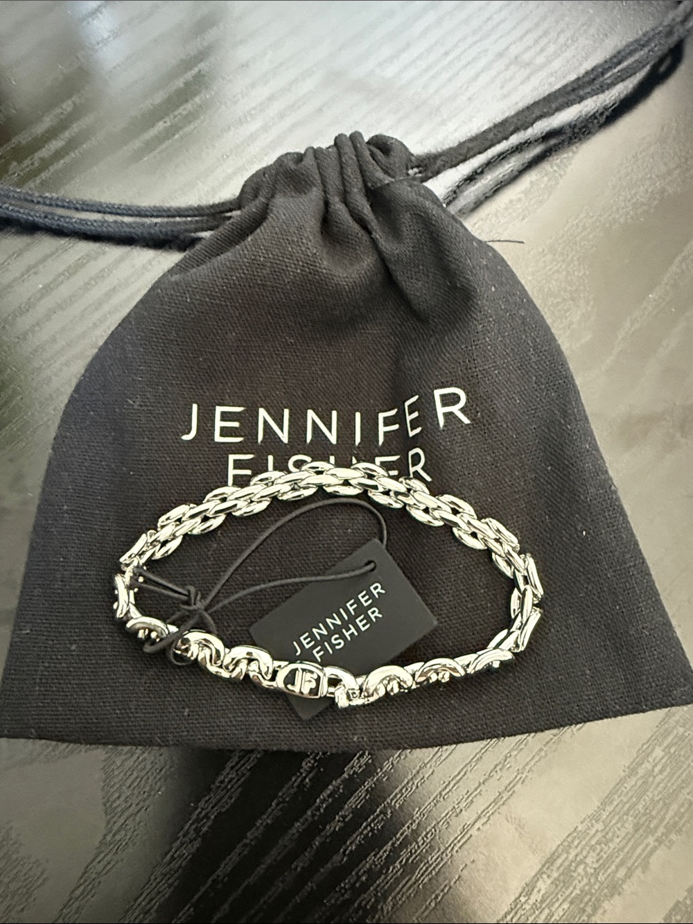 Jennifer Fisher Silver Braided Link Bracelet